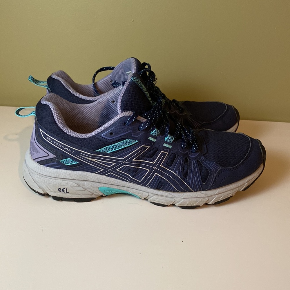Asics Womens Gel Venture 7 Running Shoes Blue 1012A476 Lace Up Mesh 8.5M - Picture 3 of 12